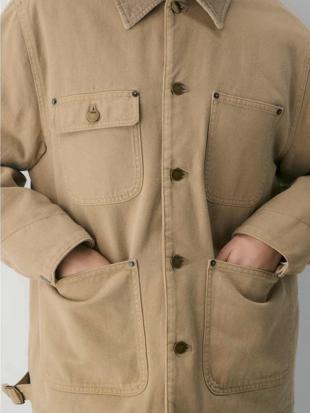 TNA Barnett Chore Jacket in Vintage Tan Khaki